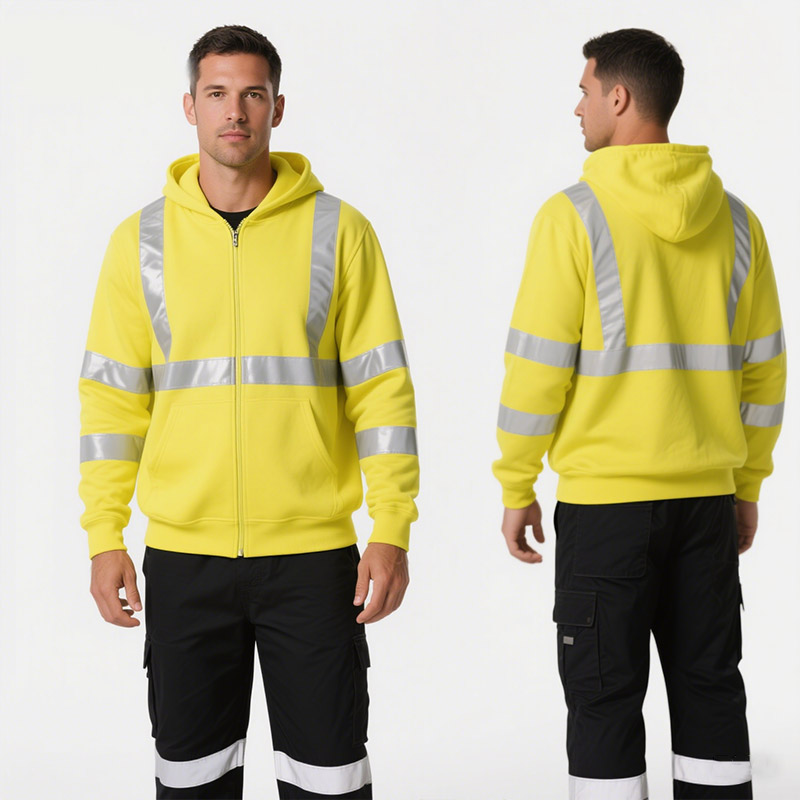 Reflective Hi Vis FR Work Hoodie Jacket - Workwear & Uniforms - 上海欣蒂纺织科技有限公司